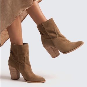 Anthro Dolce Vita Suede Kelani Booties Never worn!